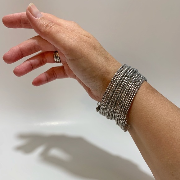 Stella & Dot Bardot Silver Spiral Wrap Bracelet - Picture 2 of 3